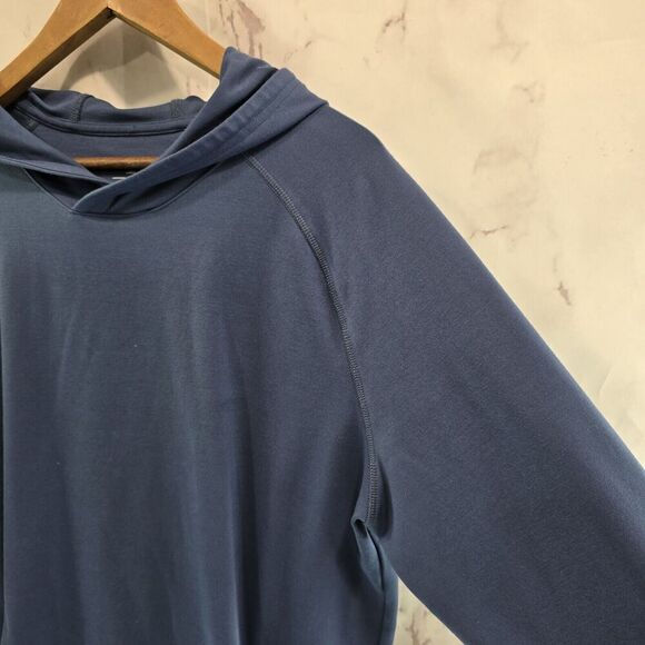 Mizzen And Main Hoodie Mens Large Blue Pullover Sweatshirt Flex 1PO 0987 - Picture 10 of 11